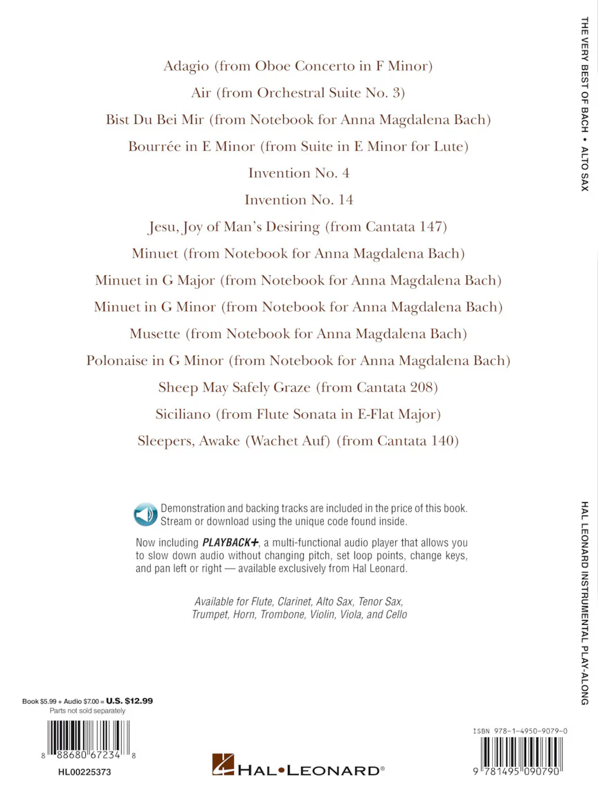 Bach, Very Best of - Instrumental Play-Along - Image 4