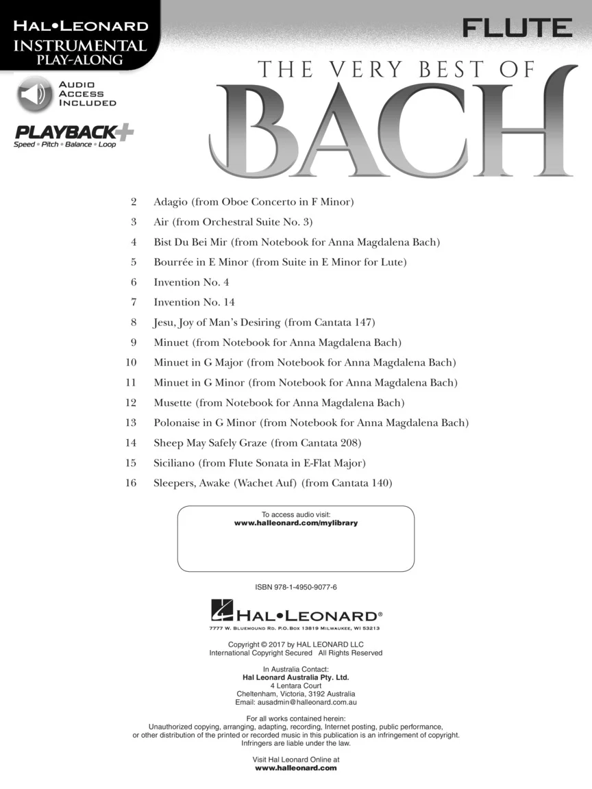 Bach, Very Best of - Instrumental Play-Along - Image 2