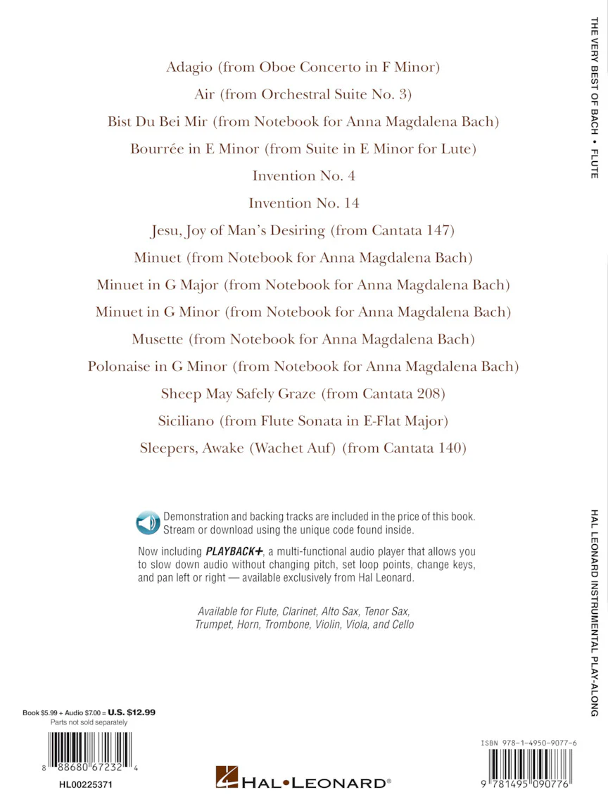 Bach, Very Best of - Instrumental Play-Along - Image 4