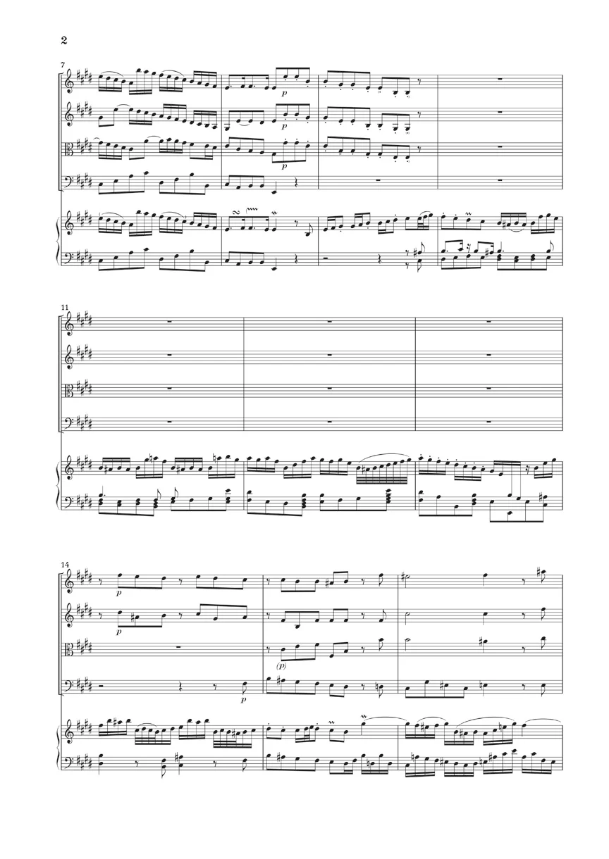 Bach: Harpsichord Concerto No. 2 in E major BWV 1053 (Study Score) - Image 3