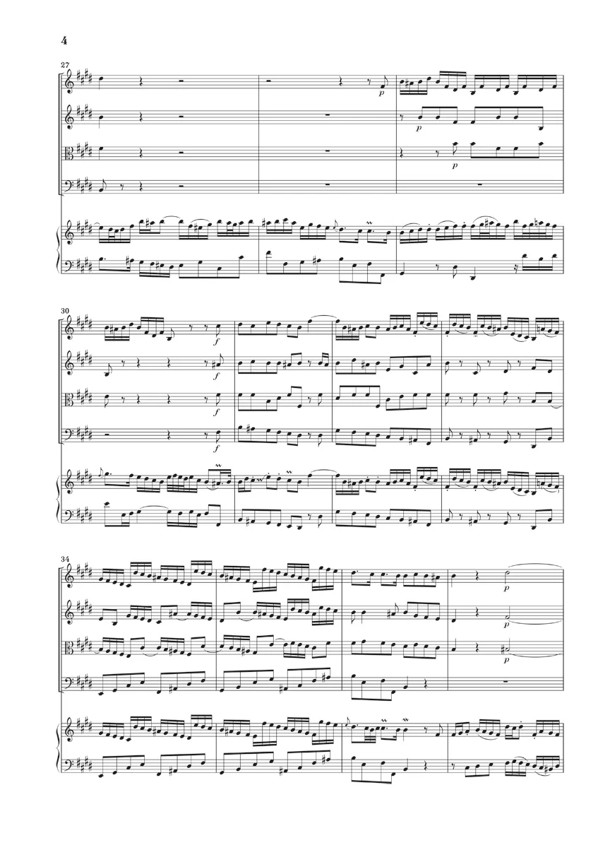 Bach: Harpsichord Concerto No. 2 in E major BWV 1053 (Study Score) - Image 5