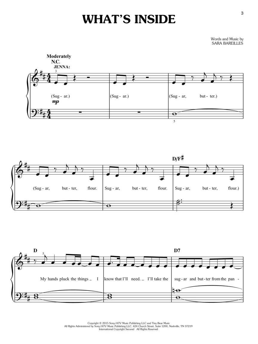 Waitress - Easy Piano Selections - Image 3