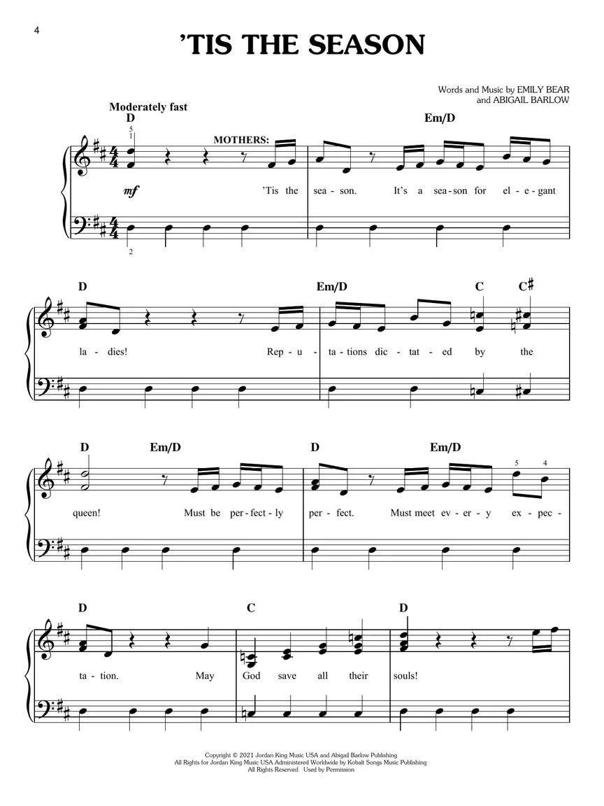 Barlow & Bear: The Unofficial Bridgerton Musical - Easy Piano - Image 4