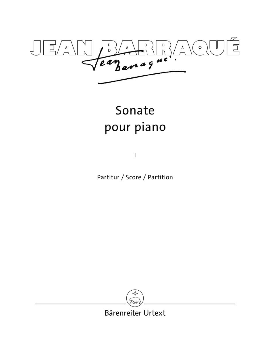 Barraque Sonata for Piano, Vols. 1 & 2