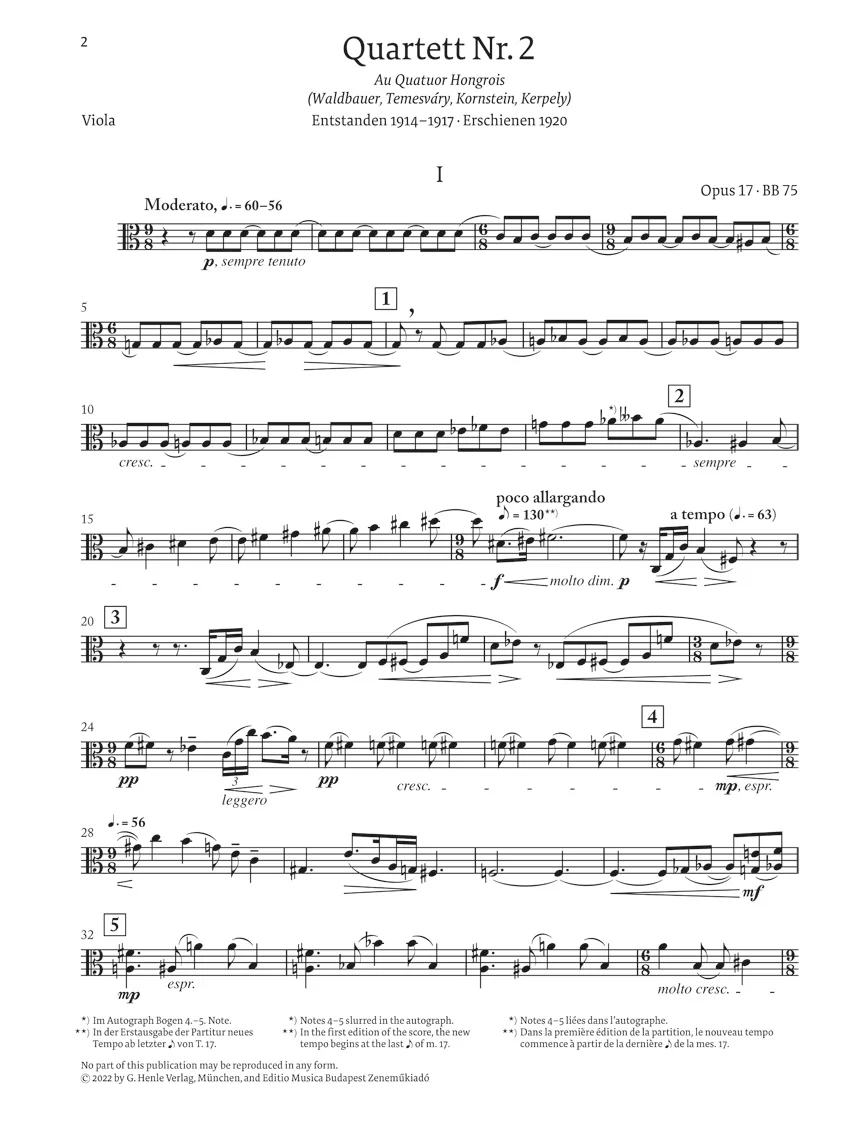 Bartók: String Quartet No. 2, Op. 17 - Image 4