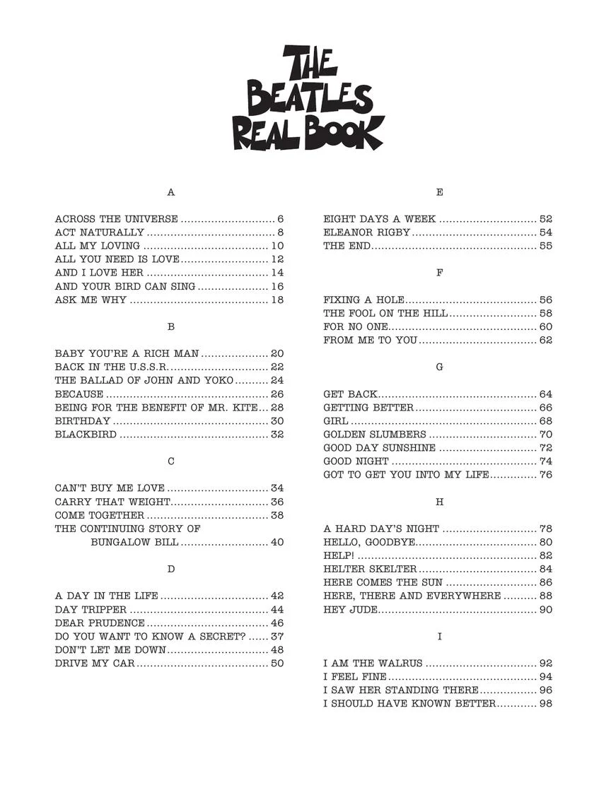 Real Book - (8.09): Beatles Real Book, The - Image 3