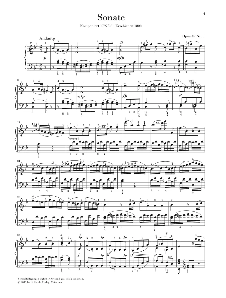 Beethoven: Piano Sonatas nos. 19 and 20, Op. 49 - Image 2