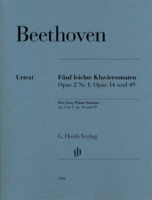 Beethoven: Five Easy Piano Sonatas, Op. 2,1, Op. 14 and, Op. 49