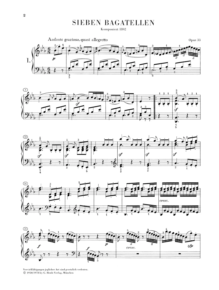 Beethoven: 7 Bagatelles, Op. 33 - Image 2
