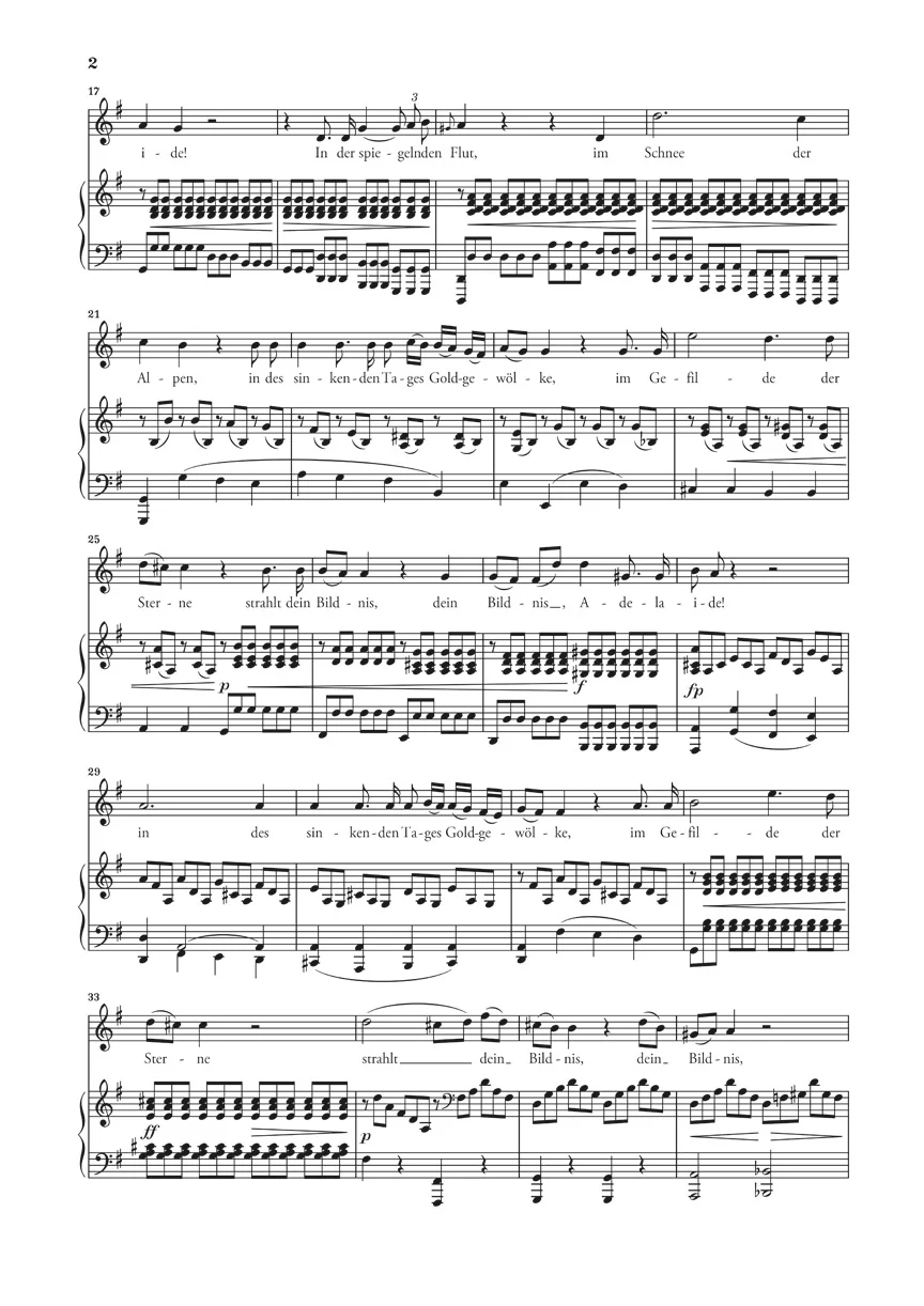 Beethoven: Adelaide Op. 46 for Medium Voice and Piano - Image 3