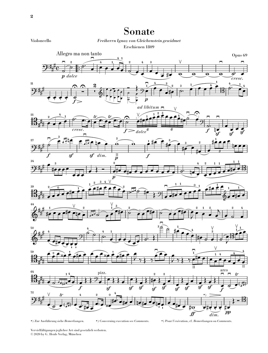 Beethoven: Sonata in A major, Op. 69 for Piano and Cello - Image 4
