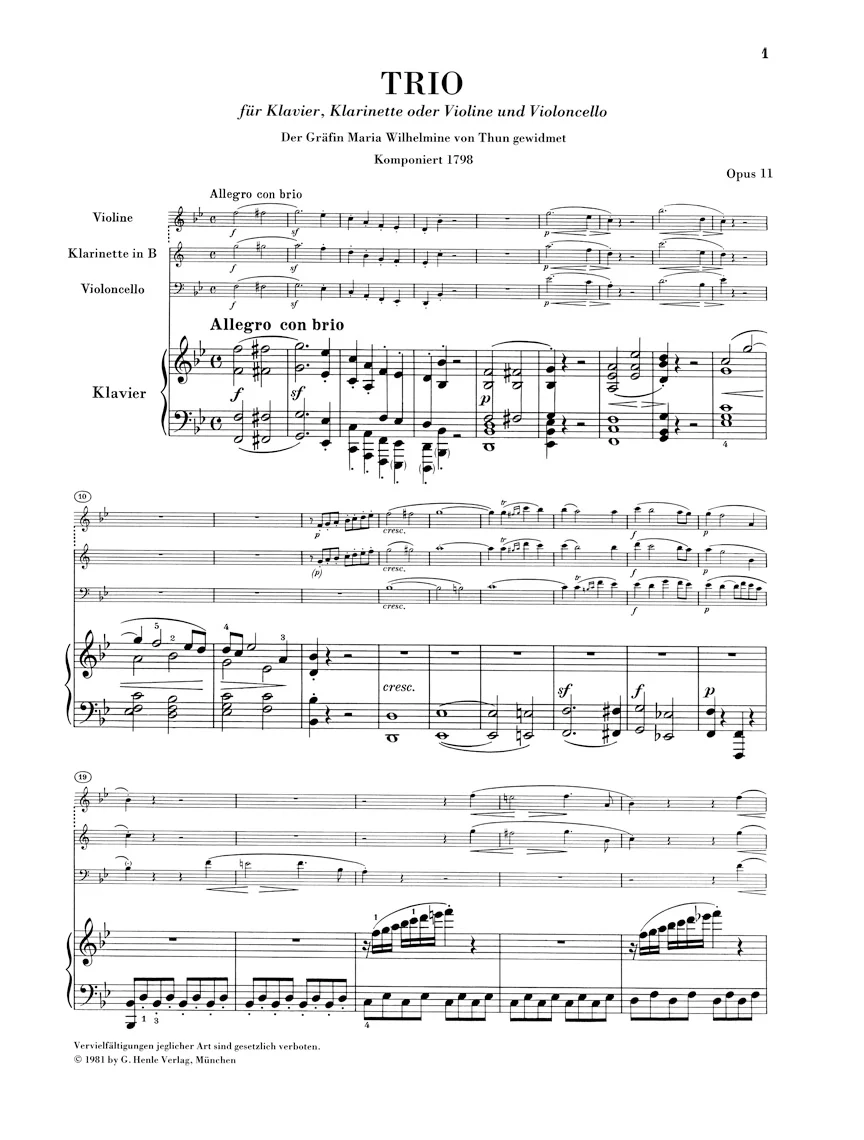 Beethoven: Clarinet Trios B flat major, Op. 11 and E flat major, Op. 38 - Image 2