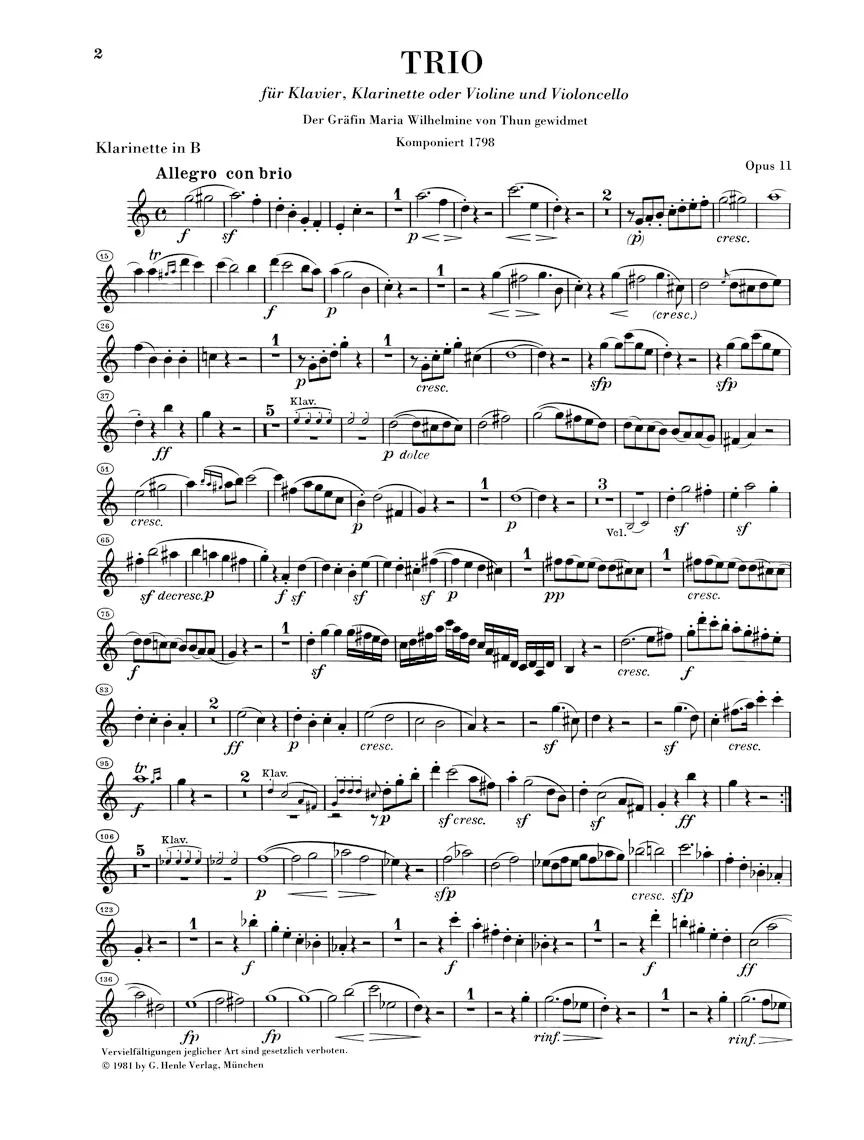 Beethoven: Clarinet Trios B flat major, Op. 11 and E flat major, Op. 38 - Image 5