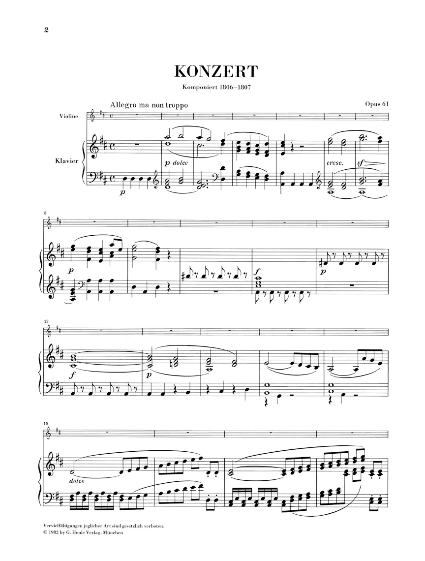 Beethoven: Violin Concerto in D major, Op. 61 - Image 2