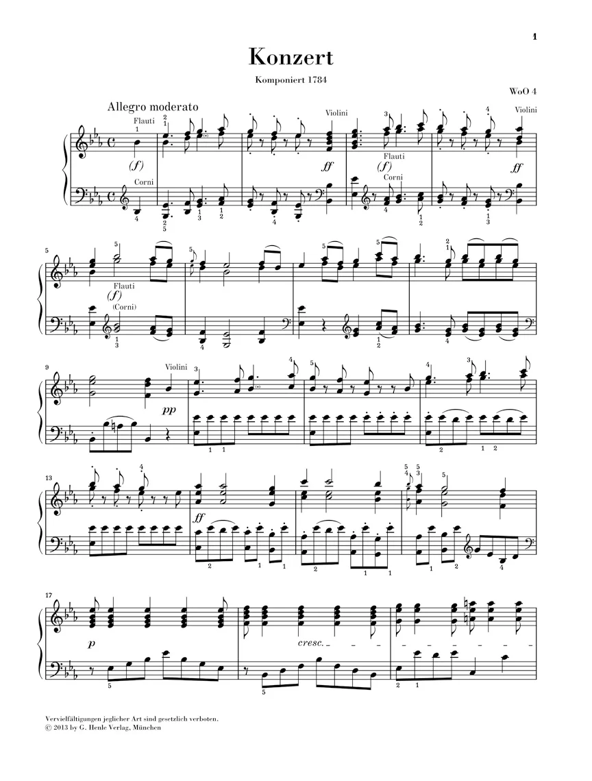 Beethoven: Piano Concerto in E flat major WoO 4 - Image 2