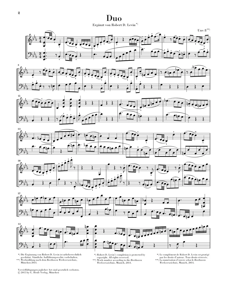 Beethoven: Duo for Violin and Cello - Image 2