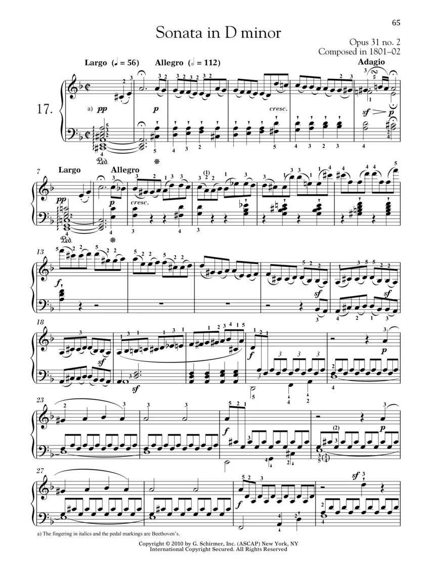 Beethoven - Five Favorite Sonatas - Schirmer Performance Editions - Image 9