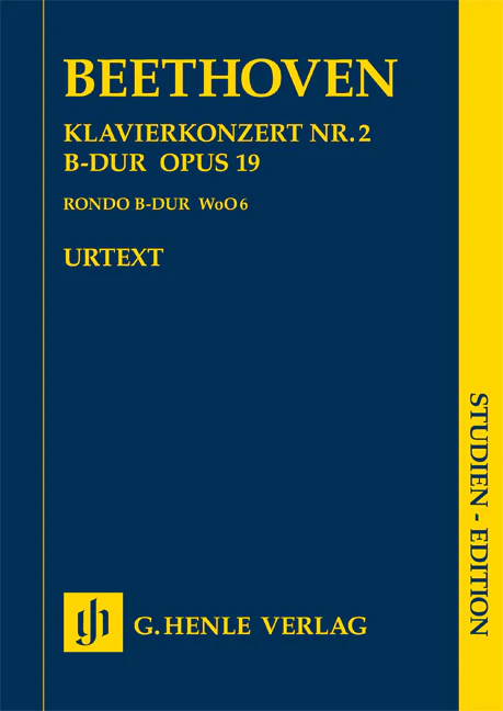 Beethoven: Piano Concerto No. 2 B flat major, Op. 19 (Study Score)