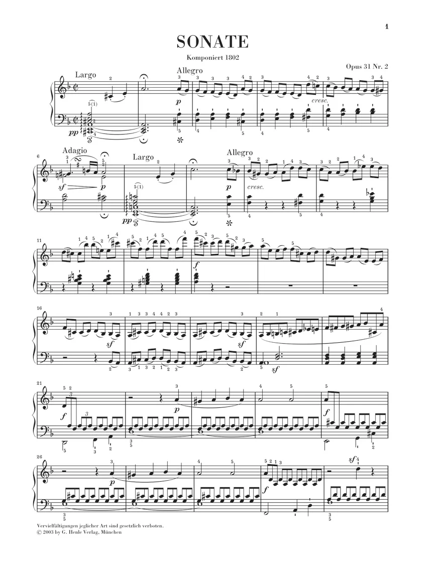 Beethoven: Piano Sonata No. 17 in d minor, Op. 31,2 (Tempest) - Image 2