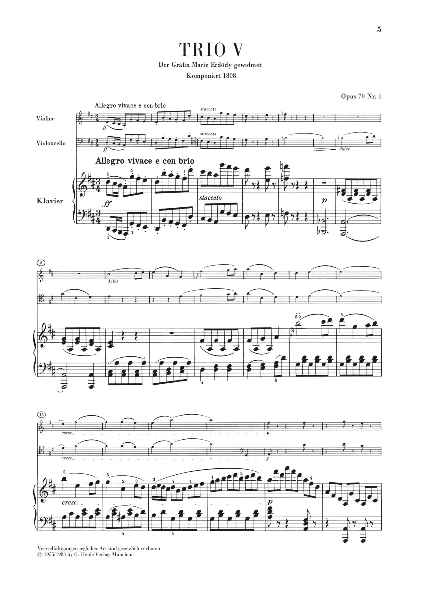 Beethoven: Piano Trios, Volume II (Study Score) - Image 3