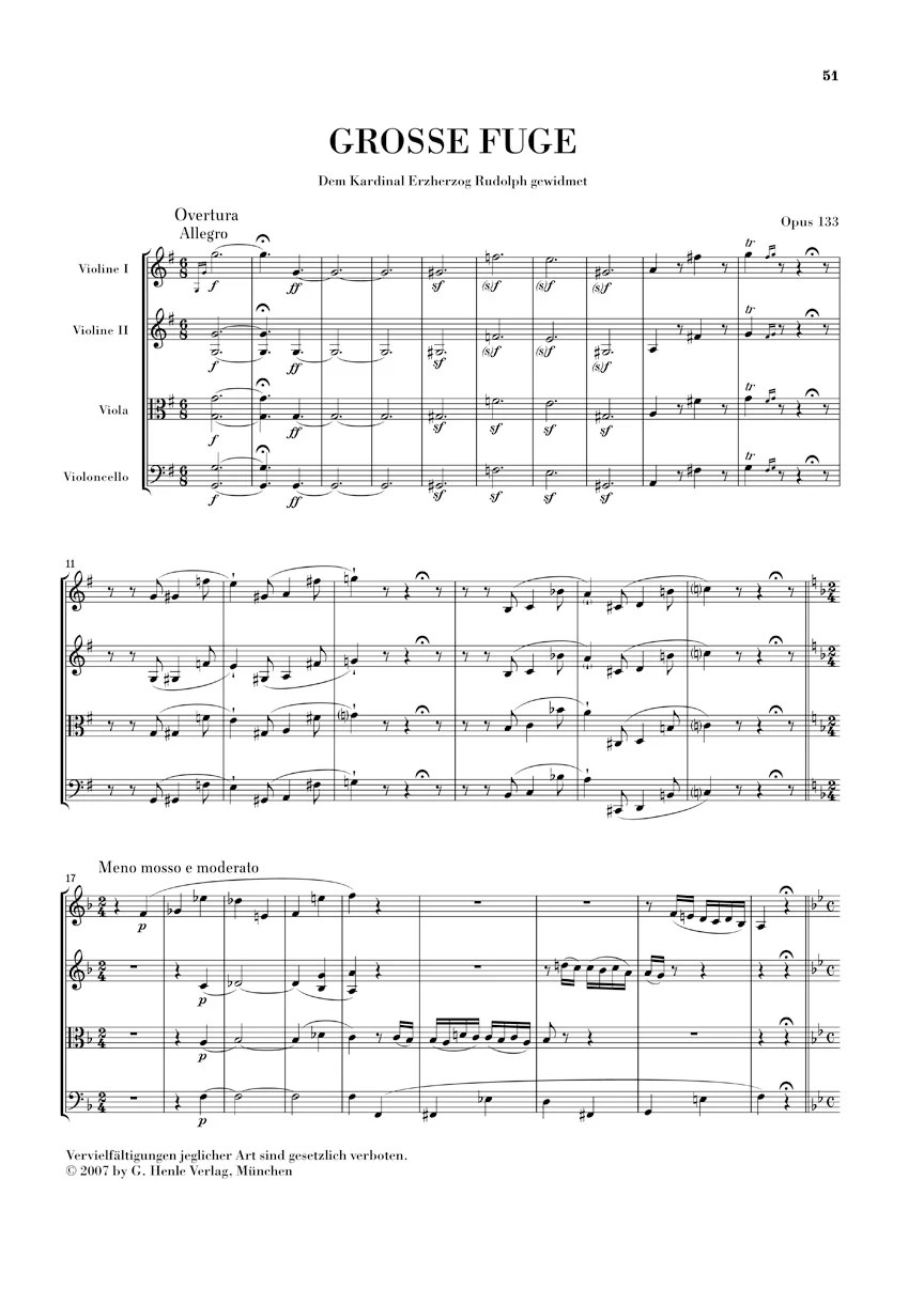 Beethoven: String Quartet in B flat major, Op. 130 and Great Fugue, Op. 133 (Study Score) - Image 4