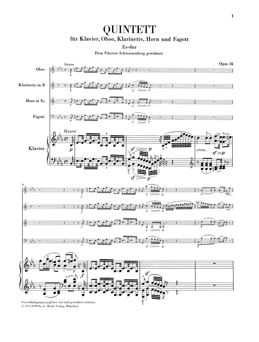 Beethoven: Piano Quintet E flat major, Op. 16 (Version for Wind Instruments) - Image 2