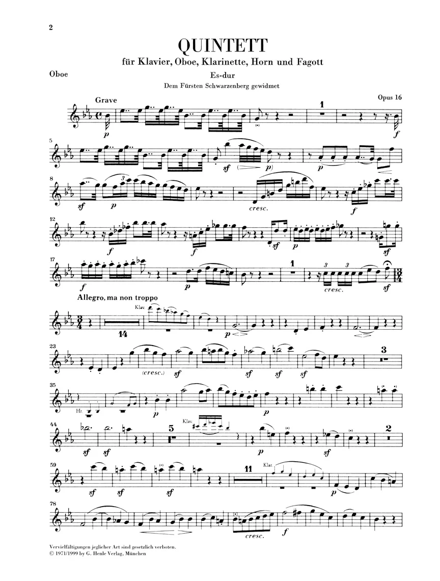 Beethoven: Piano Quintet E flat major, Op. 16 (Version for Wind Instruments) - Image 4
