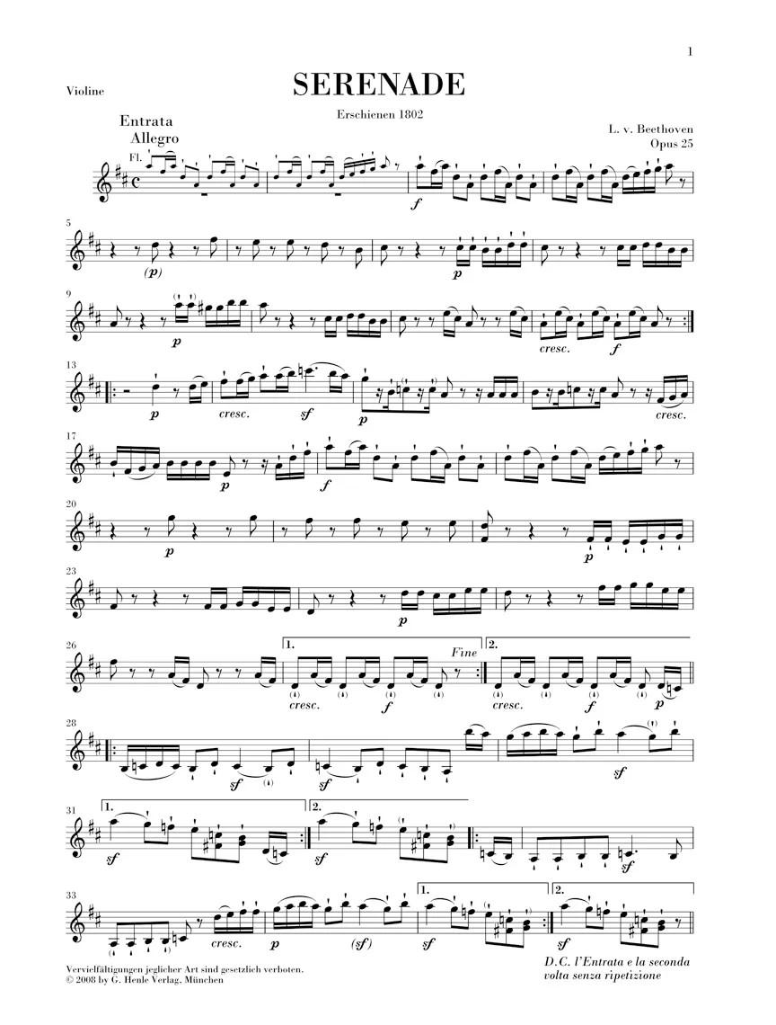 Beethoven: Serenade in D major, Op. 25 - Image 3