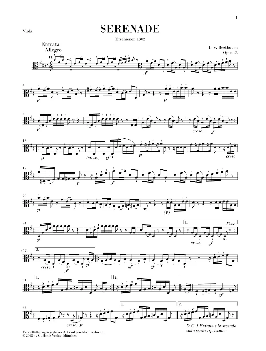 Beethoven: Serenade in D major, Op. 25 - Image 4