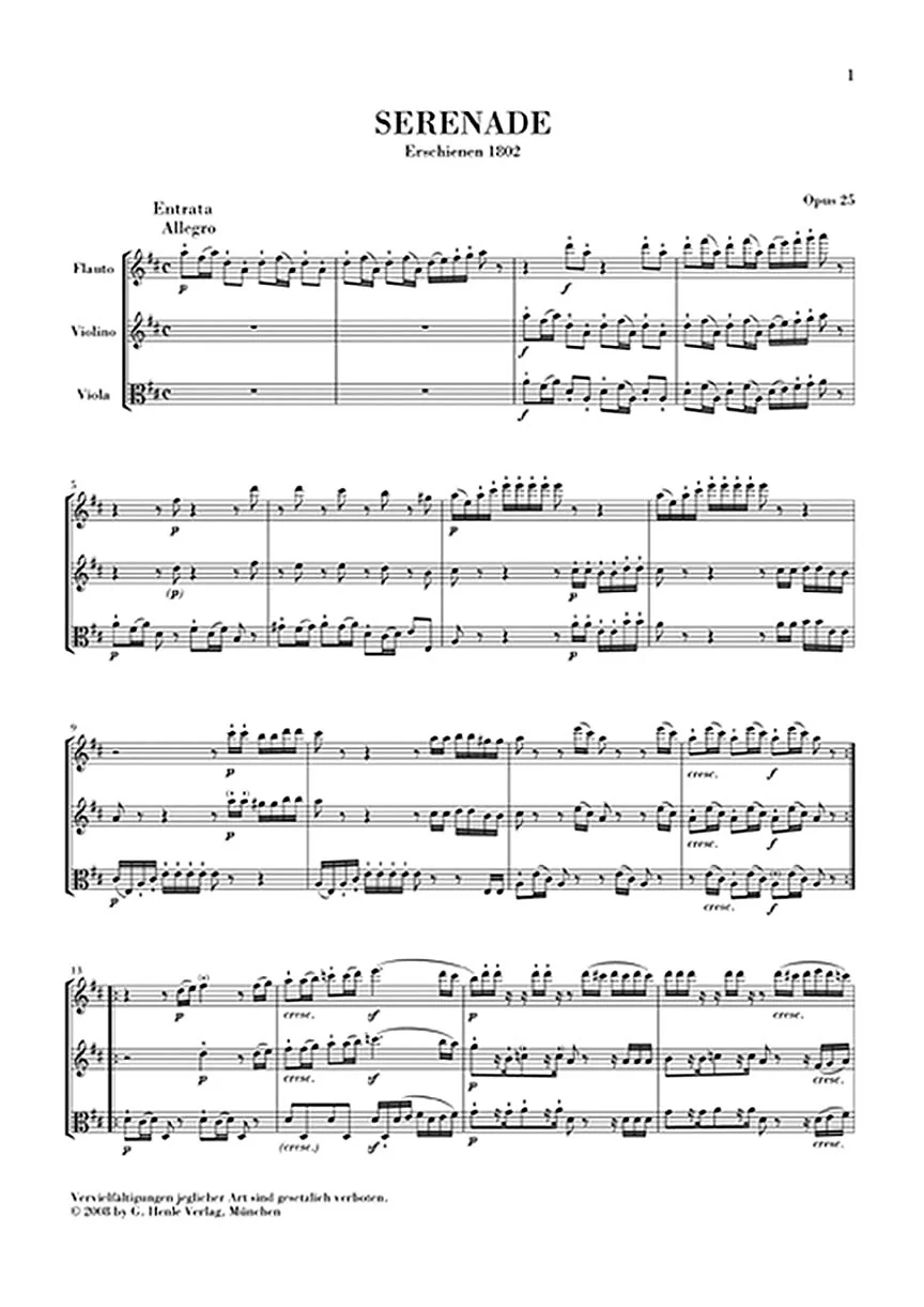 Beethoven: Serenade, Op. 25 (Study Score) - Image 4