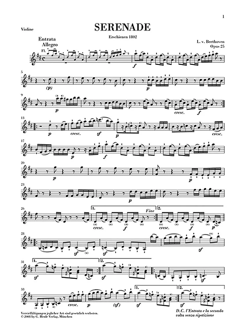 Beethoven: Serenade, Op. 25 (Study Score) - Image 6