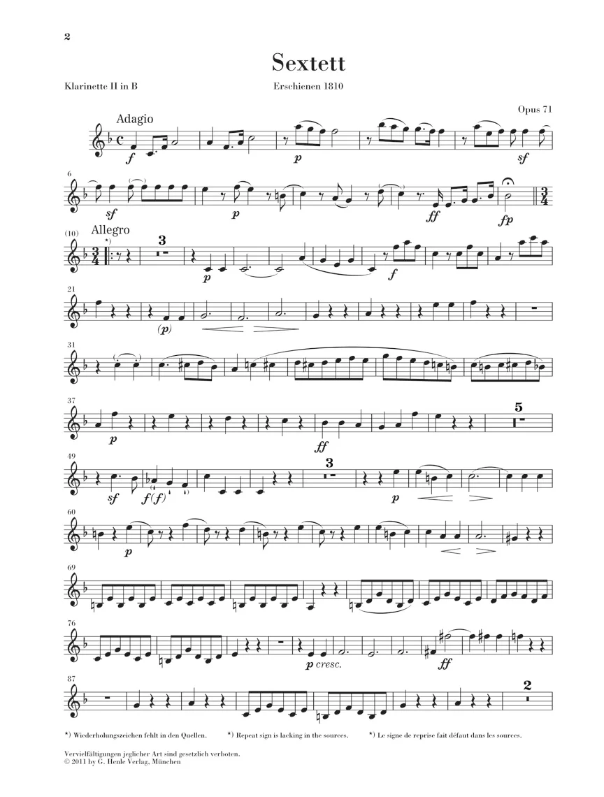 Beethoven: Sextet in E flat major, Op. 71 and March WoO 29 - Image 3