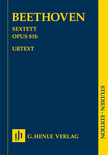 Beethoven: Sextet in E flat major, Op. 81b (Study Score)