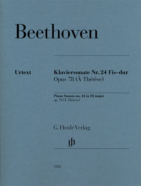 Beethoven: Piano Sonata No. 24 in F sharp major, Op. 78