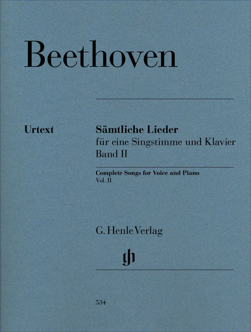 Beethoven: Complete Songs for Voice and Piano, Volume II