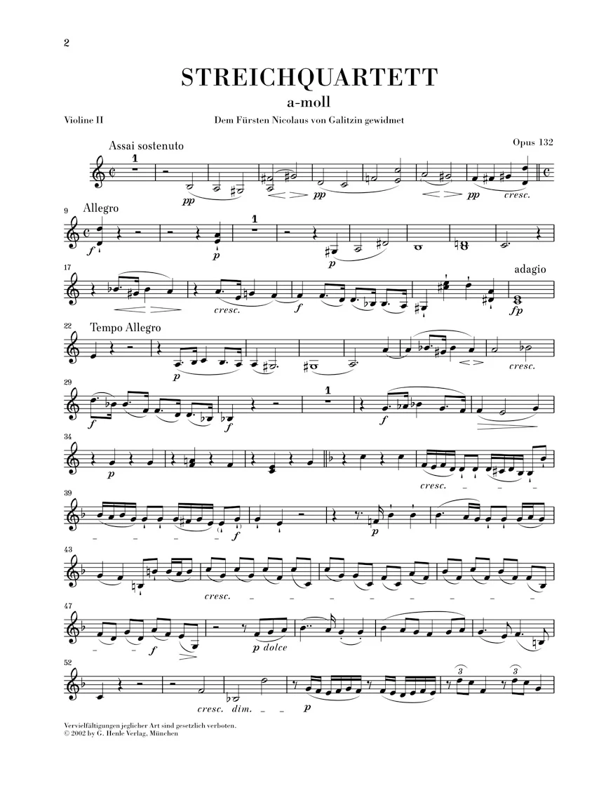 Beethoven: String Quartet in a minor, Op. 132 - Image 3
