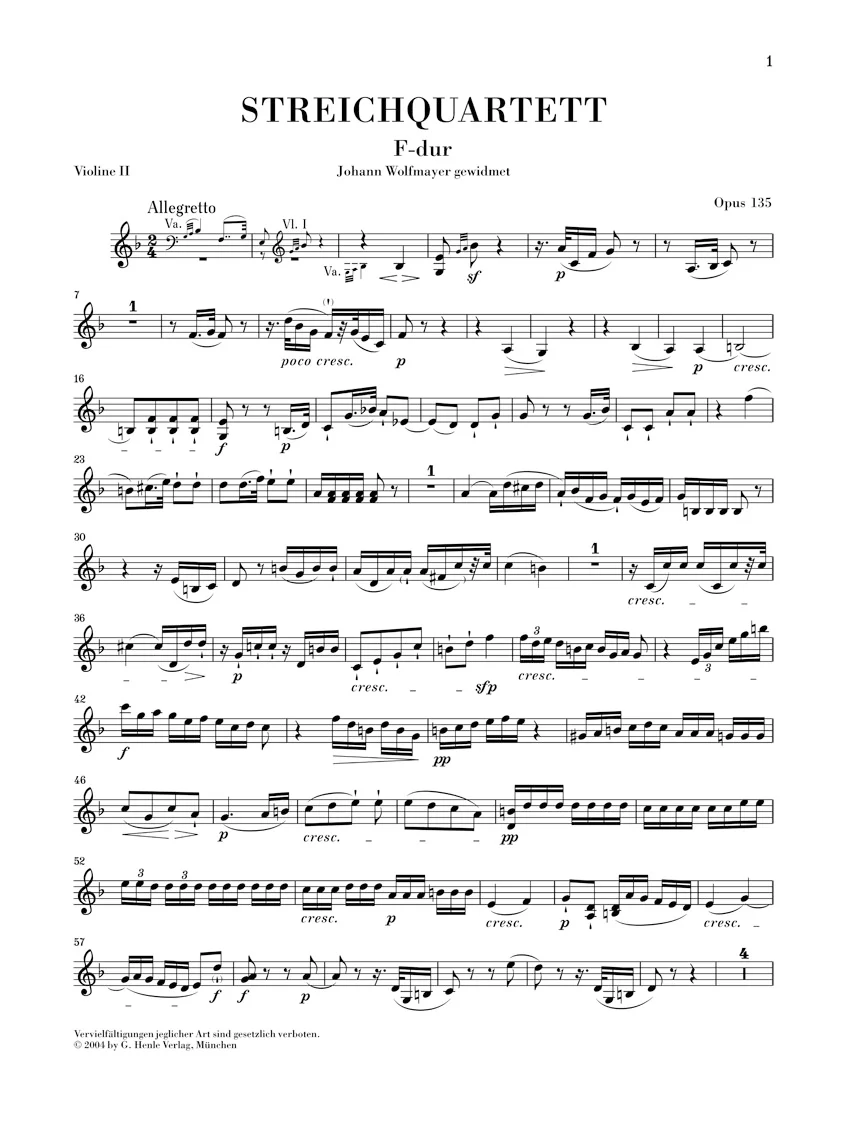 Beethoven: String Quartet in F major, Op. 135 - Image 3