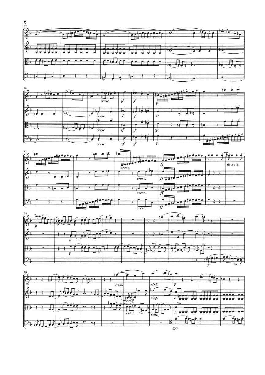 Beethoven: String Quartets, Op. 18, Menuet WoO 209 and String Quartet-Version of the Piano Sonata, Op. 14,1 (Study Score) - Image 3
