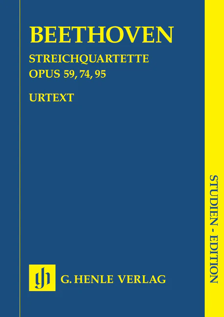Beethoven: String Quartets, Op. 59, 74, 95 (Study Score)