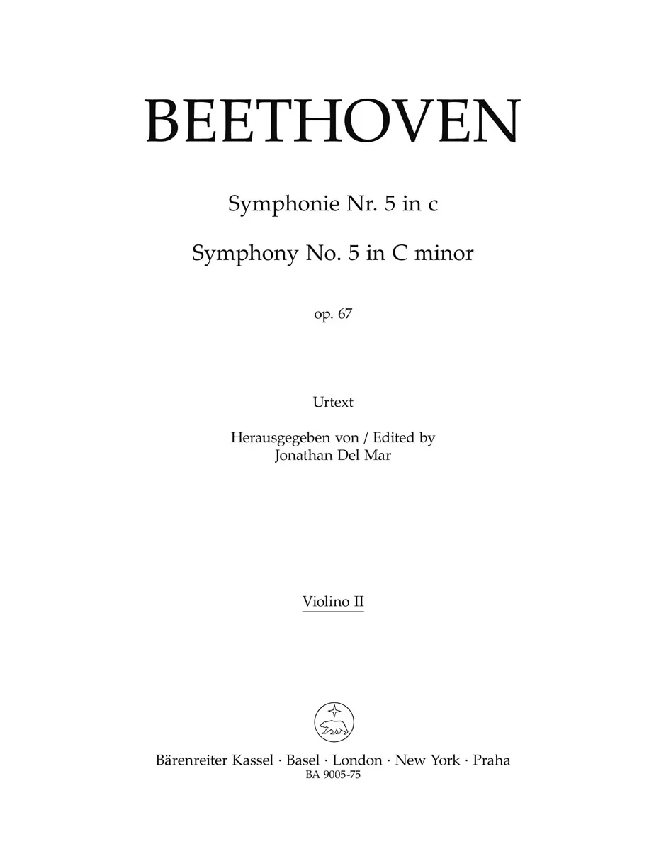 Beethoven Symphony no. 5 in C minor op. 67 Violin 2 Part