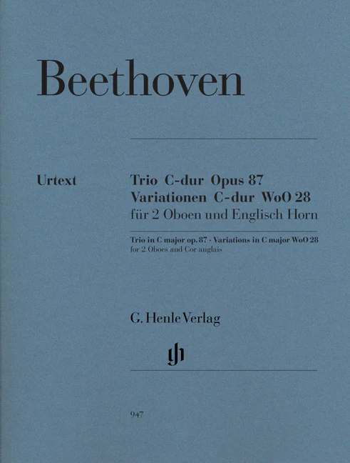 Beethoven: Trio in C major, Op. 87 Variations in C major WoO 28