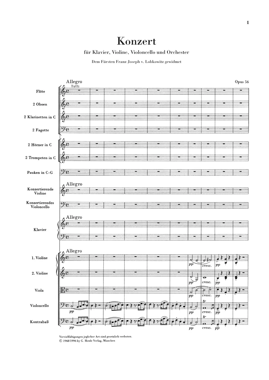 Beethoven: Concerto C major, Op. 56 (Triple Concerto) (Study Score) - Image 2