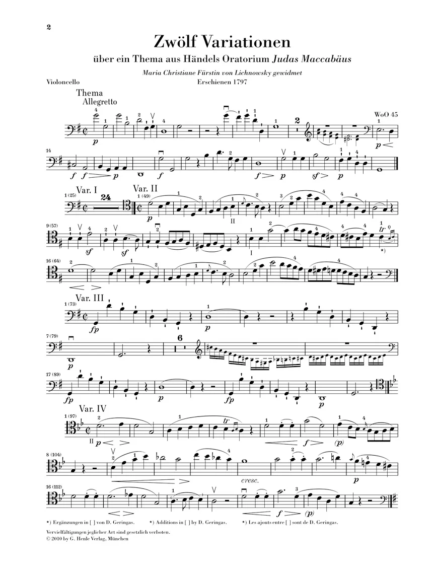 Beethoven: Variations for Piano and Cello - Image 3