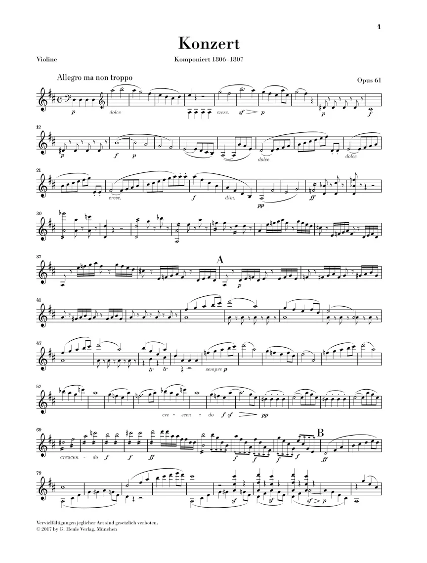 Beethoven: Concerto in D major, Op. 61 for Violin and Orchestra - Image 2