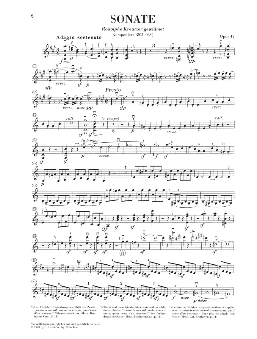 Beethoven: Sonata for Piano and Violin in A major, Op. 47 ("Kreutzer-Sonata") - Image 4