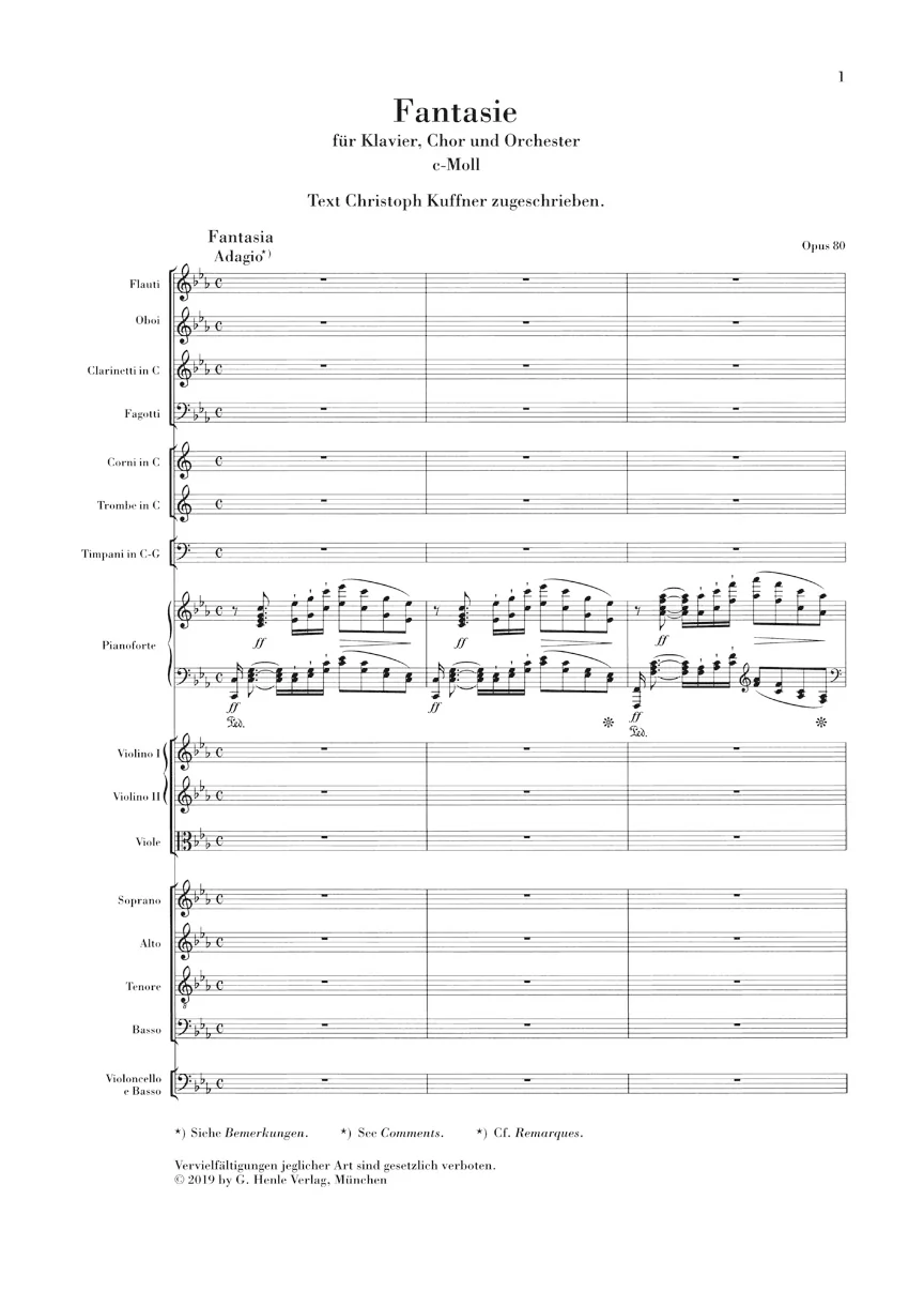 Beethoven: Chorus Fantasy c minor, Op. 80 and other works, Op. 112, 118, 121b, 122, WoO 95 (Study Score) - Image 3