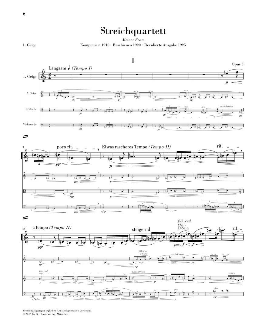 Berg: String Quartet, Op. 3 - Image 2