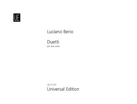 Berio Duetti for 2 violins