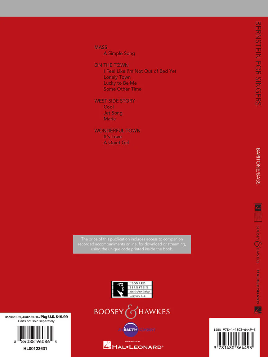 Bernstein for Singers - Baritone/Bass - Image 2