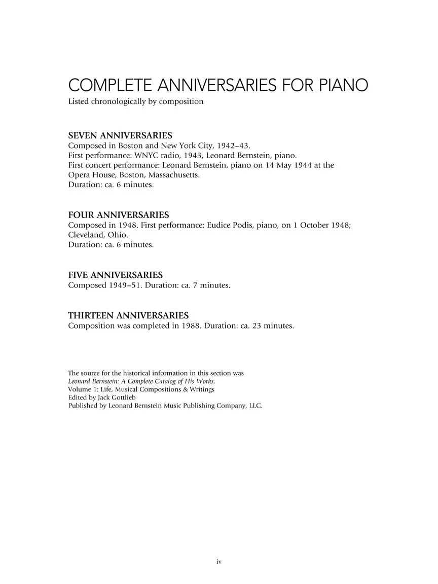 Bernstein Complete Anniversaries for Piano - Image 5